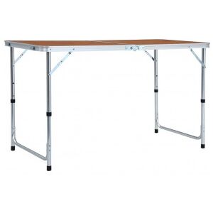 Mesa De Camping Plegable De Aluminio 120x60 Cm