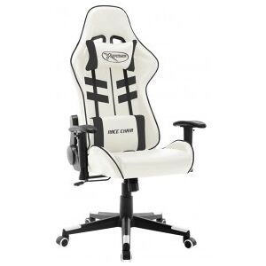 Silla De Gaming De Cuero Sintético Blanco Y Negro