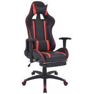 Silla De Oficina Racing Reclinable Con Reposapiés Rojo