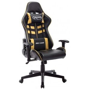 Silla De Gaming De Cuero Sintético Negro Y Dorado