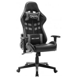 Silla De Gaming De Cuero Sintético Negro Y Gris