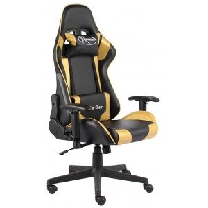 Silla Gaming Giratoria Pvc Dorado