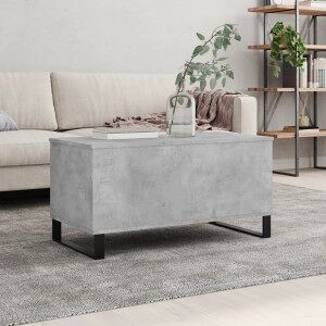 Mesa De Centro Madera Contrachapada Gris Hormigón 90x44.5x45 Cm