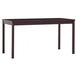 Mesa De Comedor De Madera De Pino Marrón Oscuro 140x70x73 Cm