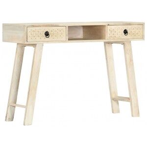 Mesa Consola De Madera Maciza De Mango 110x35x76 Cm