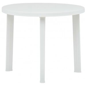 Mesa De Jardín De Plástico Blanco 89 Cm