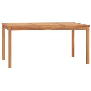 Mesa De Comedor De Jardín Madera Maciza De Teca 160x80x77 Cm