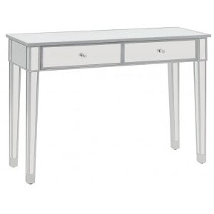 Mesa Consola De Espejo De Mdf Y Vidrio 106.5x38x76.5