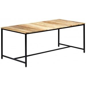 Mesa De Comedor Madera Maciza De Mango Rugoso 180x90x75 Cm