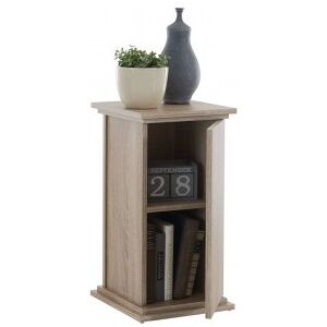 Fmd Mesita Decorativa Con Puerta Color Roble 57.4 Cm