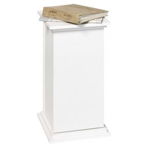 Fmd Mesita Decorativa Con Puerta Blanco 57.4 Cm