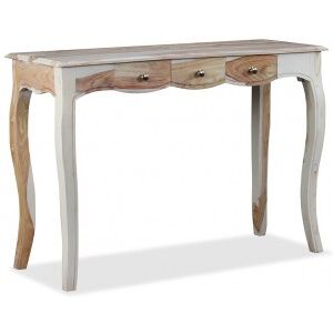 Mesa Consola Con 3 Cajones Madera Maciza Sheesham 110x40x76 Cm