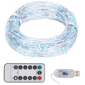 Tira De Luces Con 150 Led Blanco Frío Pvc 15 M