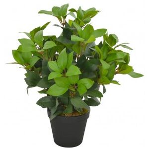 Planta Artificial árbol De Laurel Con Macetero 40 Cm Verde