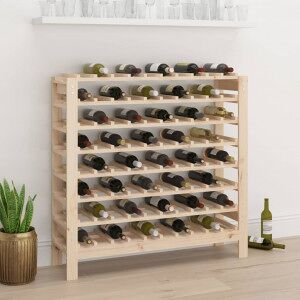 Botellero Madera Maciza De Pino 109.5x30x107.5 Cm