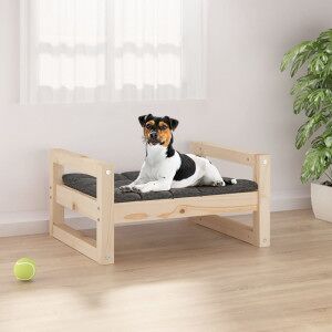 Cama Para Perros Madera Maciza De Pino 55.5x45.5x28 Cm