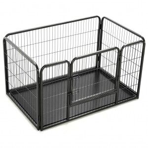 Corral Para Perros Cachorros Acero 123x77.5x74.5 Cm