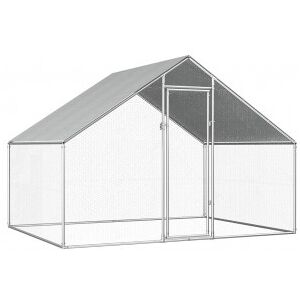 Jaula Gallinero De Exterior De Acero Galvanizado 2.75x2x1.92 M