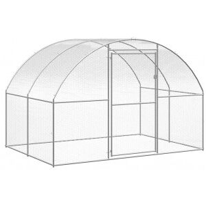 vidaXL Gallinero De Exterior De Acero Galvanizado 3x2x2 M