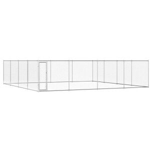 vidaXL Perrera De Exterior De Acero Galvanizado 760x760x185 Cm