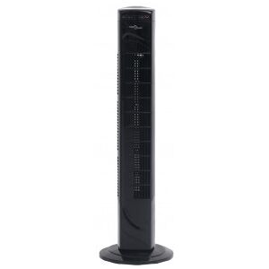 vidaXL Ventilador De Torre Con Mando Y Temporizador Φ24x80 Cm Negro