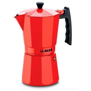 Cafetera Italiana Alza Luxe 12 Tazas Rojo