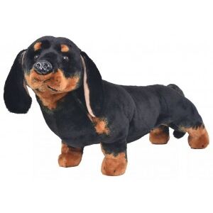 Perro Teckel De Peluche De Pie Negro Xxl