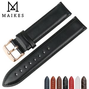 AliExpress MAIKES-Correa de cuero genuino para reloj DW, correa de reloj de 13mm, 14mm, 16mm, 17mm, 18mm, 19mm