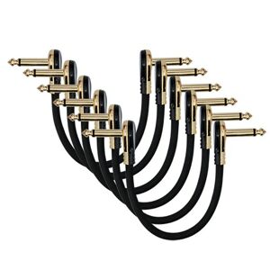 AliExpress Cables de parche de guitarra de ángulo recto, 15/30CM, 1/4 Cables de instrumento para pedales de