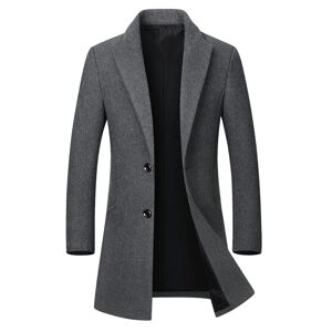 AliExpress Chaqueta de lana de alta calidad para hombre, abrigo de lana informal con cuello delgado, gabardina