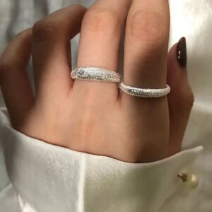 AliExpress Anillo abierto de plata esterlina 925 para mujer, joyería de moda, ajustable, regalo para Amiga