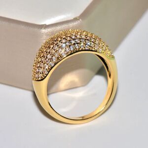 AliExpress Anillos de oro de 18k para mujer, joyería fina de lujo con diamantes, para boda, aniversario,