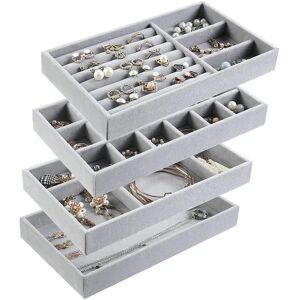 AliExpress Organizador de joyas de terciopelo, bandeja de almacenamiento para anillos, pulseras y collares,