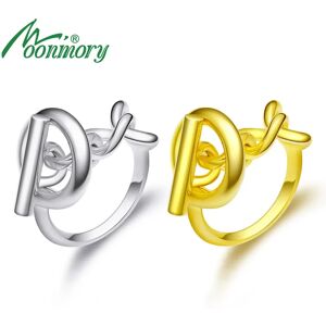 AliExpress Moonmory-Anillo de cadena de cuerda de Plata de Ley 925 con cierre de Aro para mujer, joyería