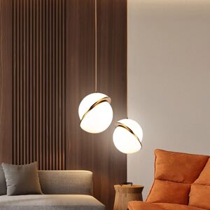 AliExpress Luces LED colgantes modernas de estilo nórdico, lámpara colgante dorada para decoración de mesa de