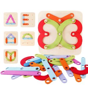 AliExpress Juguetes de matemáticas Montessori para niños, juego de tablero de uñas, rompecabezas de madera