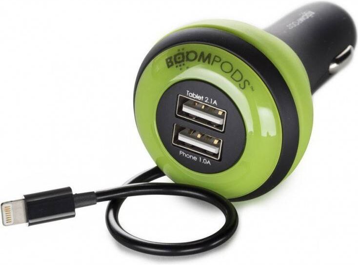 Boompods Cargador Apple De Coche 2 Usb Verde Boompods Cargador Apple De Coche 2 Usb Verde