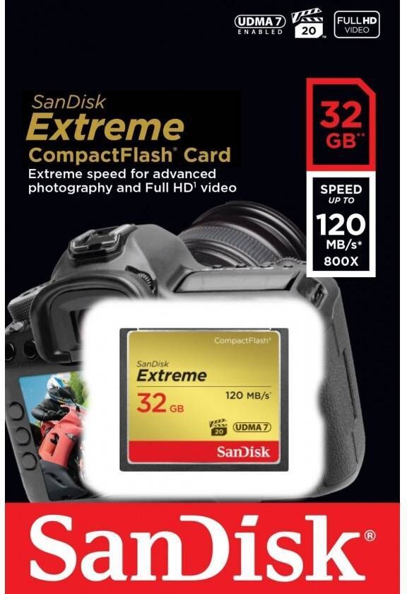 SanDisk Compact Flash Extreme 32gb (120mb/s) SanDisk Compact Flash Extreme 32gb (120mb/s)