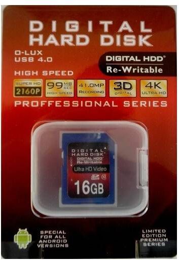 Hdd Tarjeta Sd 16gb (class10)