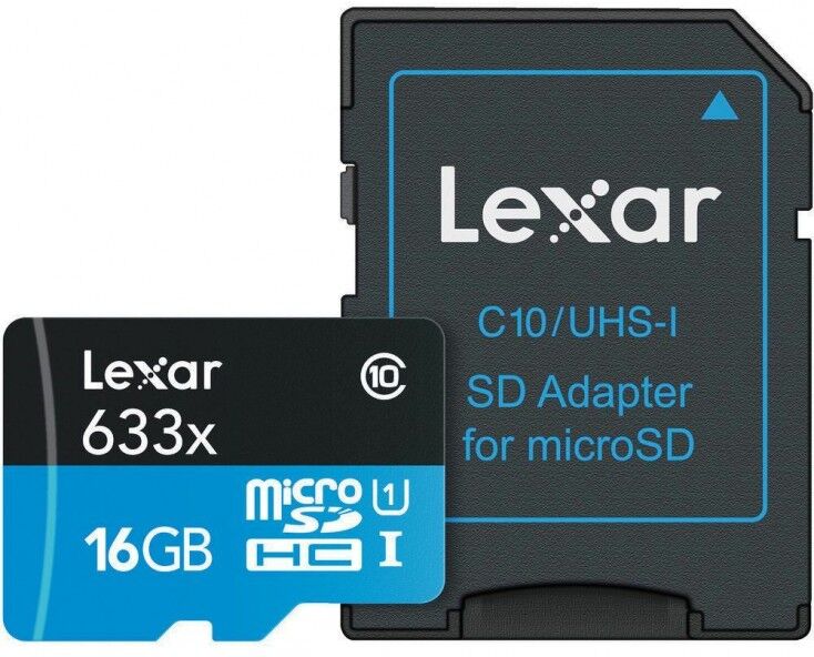 Lexar Micro Sdxc 16 Gb 95m/s 633x Uhs1 + Adaptador Lexar Micro Sdxc 16 Gb 95m/s 633x Uhs1 + Adaptador