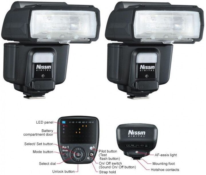 Nissin Kit2 I60 Canon 2 Flashes + Transmisor Air 1 Nissin Kit2 I60 Canon 2 Flashes + Transmisor Air 1