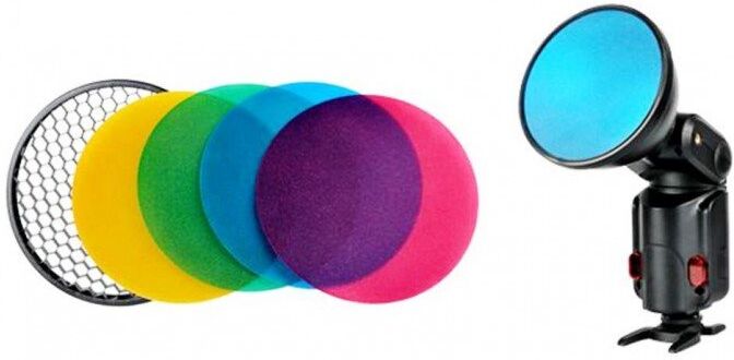 Godox Ad-s11 Kit De Filtros De Colores Con Grid Para Ad360ii, Ad360 Y Ad180 Godox Ad-s11 Kit De Filtros De Colores Con Grid Para Ad360ii, Ad360 Y Ad180