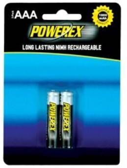 Powerex Pack 2 Baterias Recargables Aaa Nimh 1,2v 1000mah