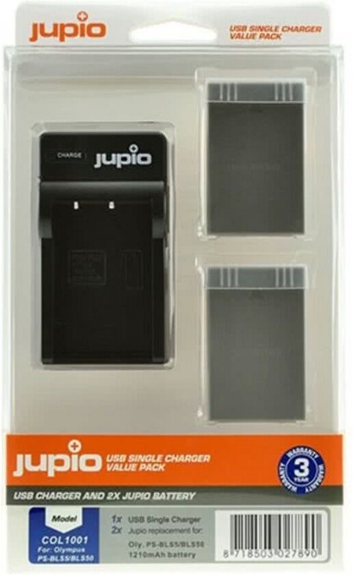 Jupio 2 Baterias Bls-5/ps-bls50 1210mah  Olympus + Kit Cargador Usb (col1004) Jupio 2 Baterias Bls-5/ps-bls50 1210mah  Olympus + Kit Cargador Usb (col1004)