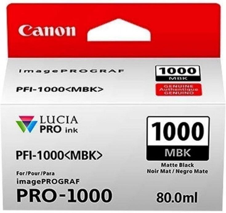 Canon Tinta Pfi-1000 Mbk Negro Mate 80ml Canon Tinta Pfi-1000 Mbk Negro Mate 80ml