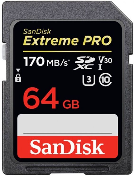SanDisk Tarjeta Extreme Pro Sdxc 64 Gb 170mb/s SanDisk Tarjeta Extreme Pro Sdxc 64 Gb 170mb/s