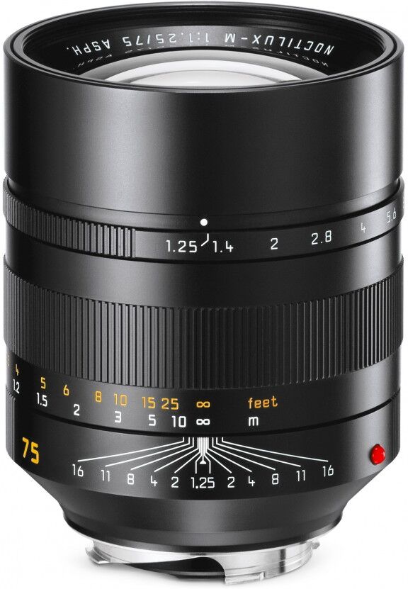 Leica Noctilux-m 75 F/1.25 Asph. Negra Ref: 11676 Leica Noctilux-m 75 F/1.25 Asph. Negra Ref: 11676