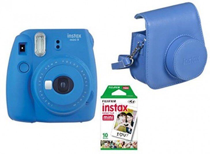 Fujifilm Instax Mini 9 + 10 Fotos + Funda Original -azul Fujifilm Instax Mini 9 + 10 Fotos + Funda Original -azul