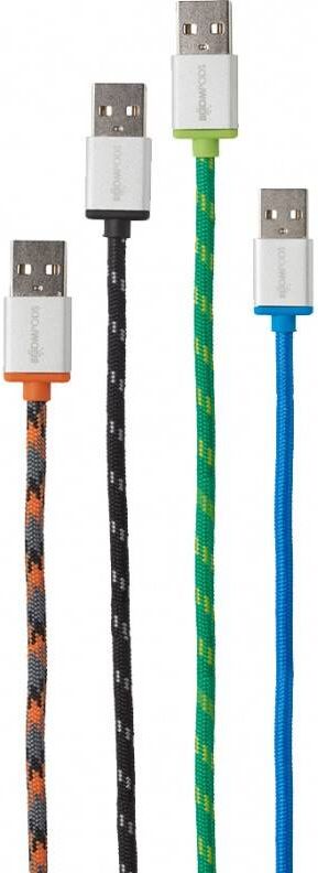 Boompods Cable Retro Trenzado 1m Naranja Boompods Cable Retro Trenzado 1m Naranja