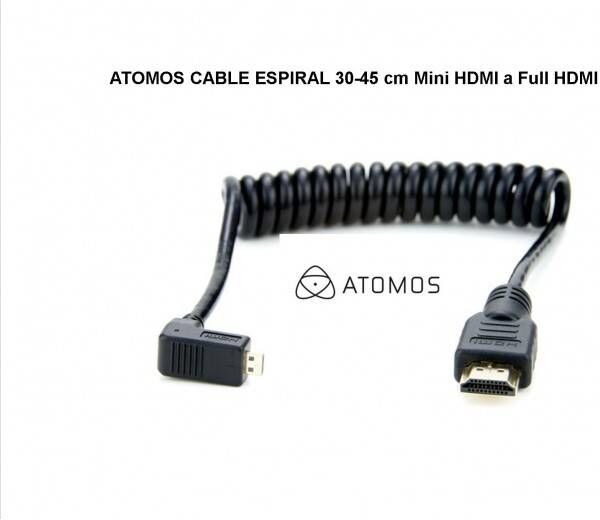 Atomos Cable Espiral 30-45 Cm Mini Hdmi A Full Hdmi Atomos Cable Espiral 30-45 Cm Mini Hdmi A Full Hdmi